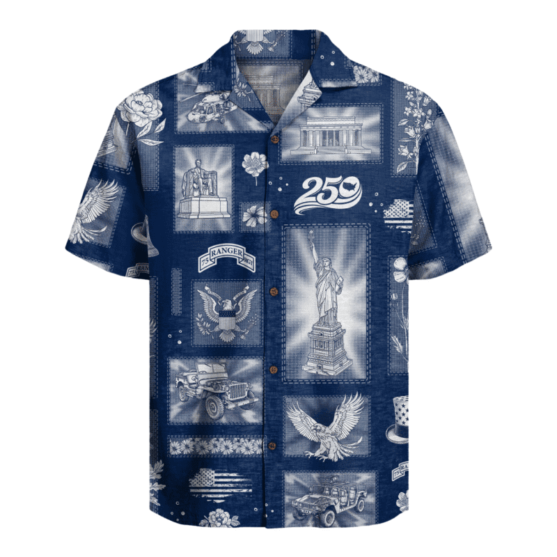 US Army 75th Ranger - America 250th Hawaiian Shirt