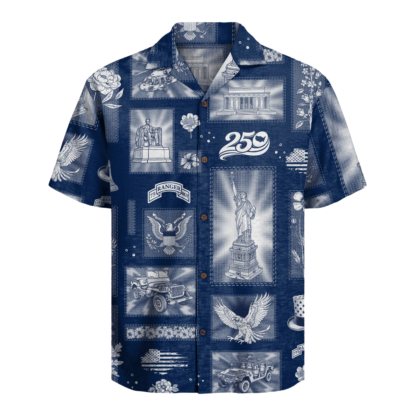 US Army 75th Ranger - America 250th Hawaiian Shirt