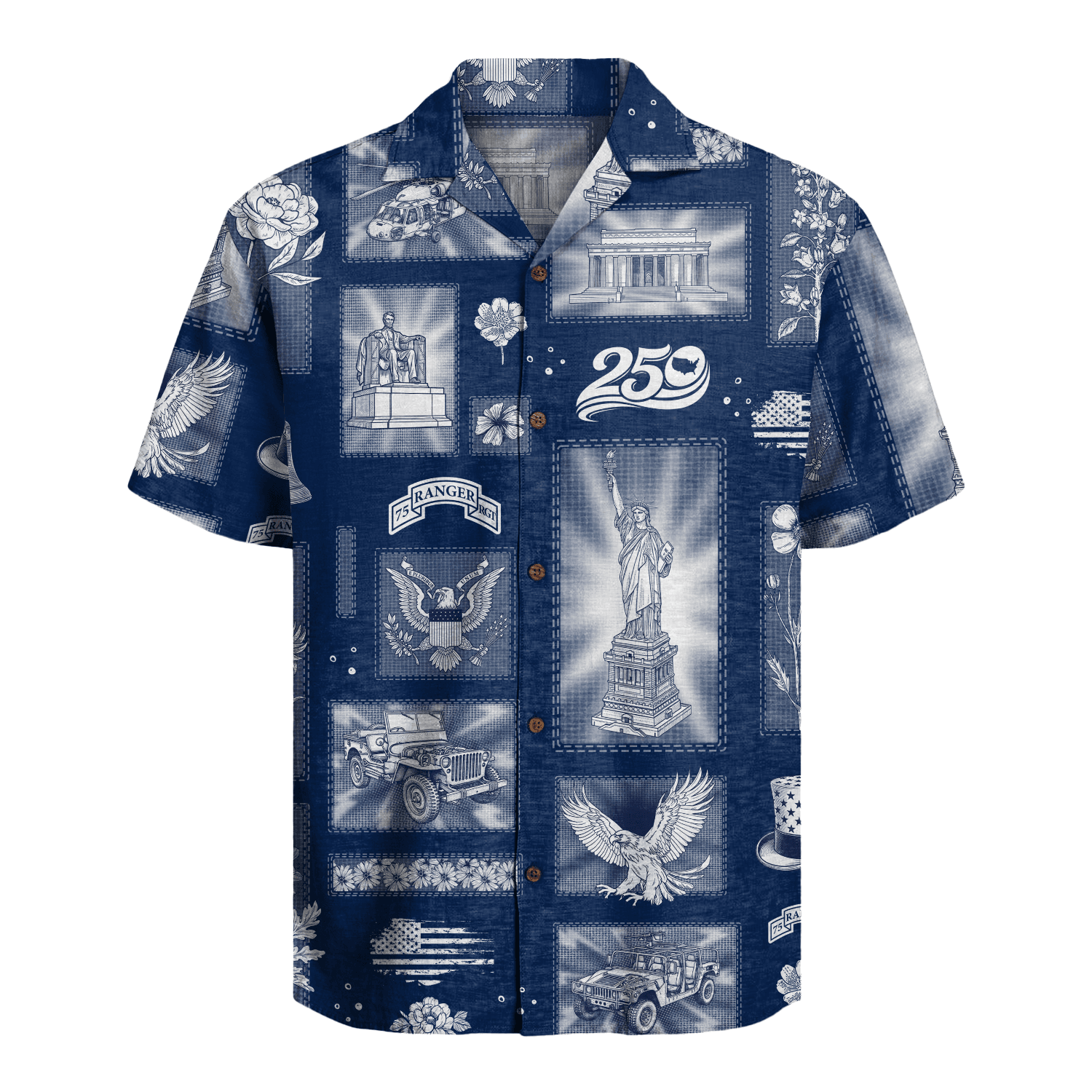 US Army 75th Ranger - America 250th Hawaiian Shirt