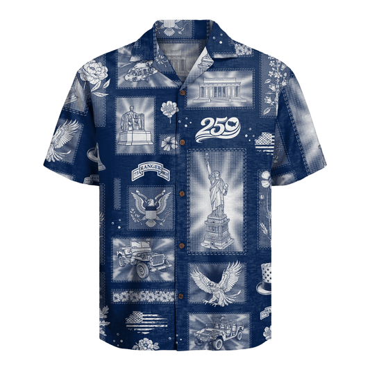 US Army 75th Ranger - America 250th Hawaiian Shirt