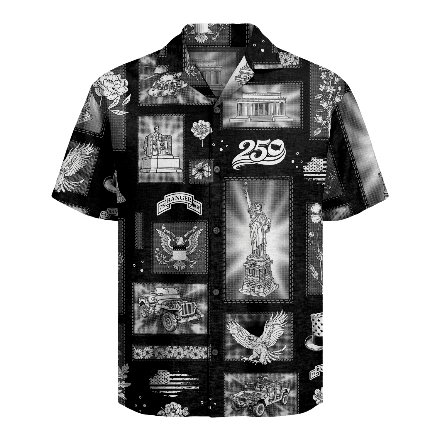 US Army 75th Ranger - America 250th Hawaiian Shirt