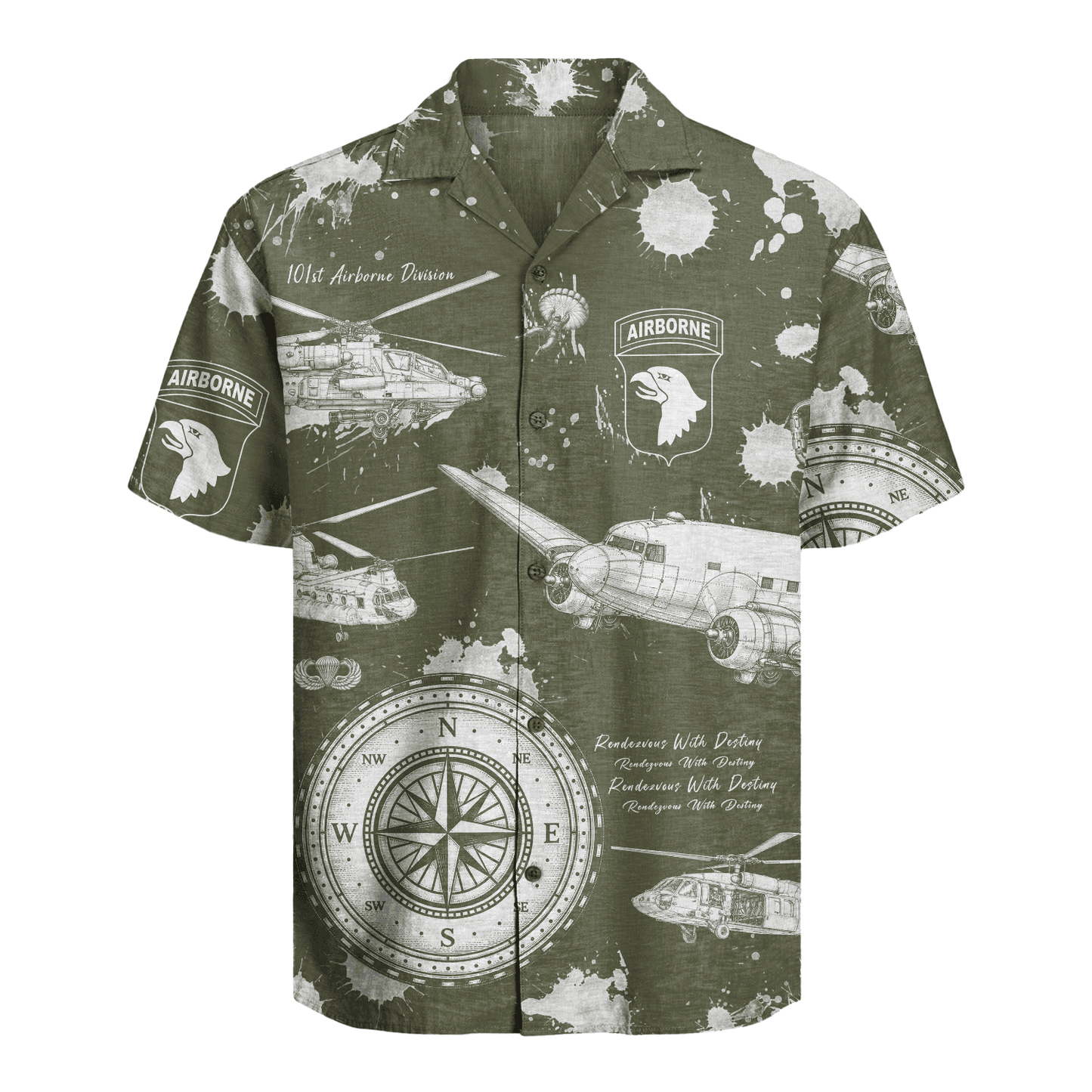 US Army - 101st AirBorne Division Hawaiian Shirt