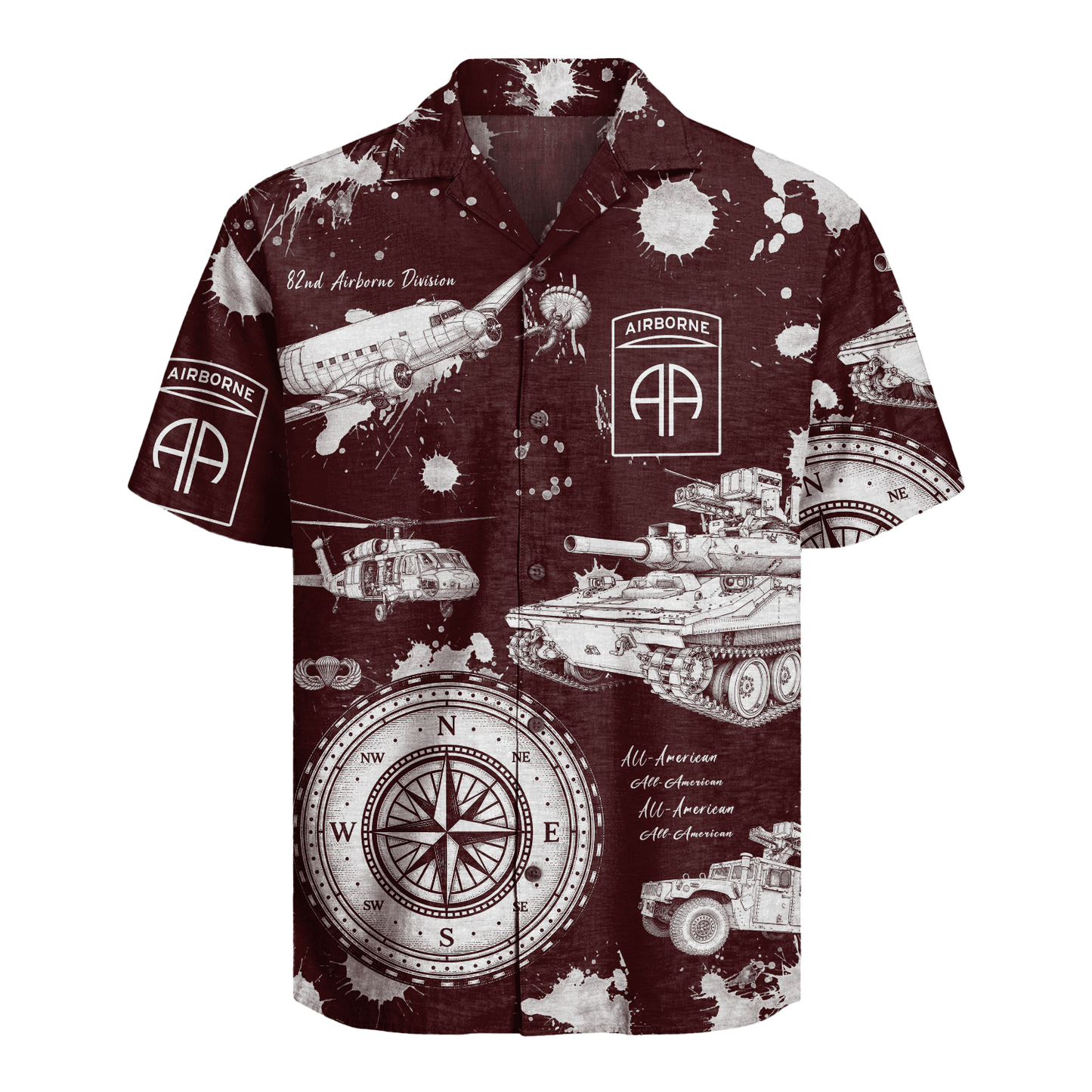 US Army - 82nd AirBorne Division Hawaiian Shirt