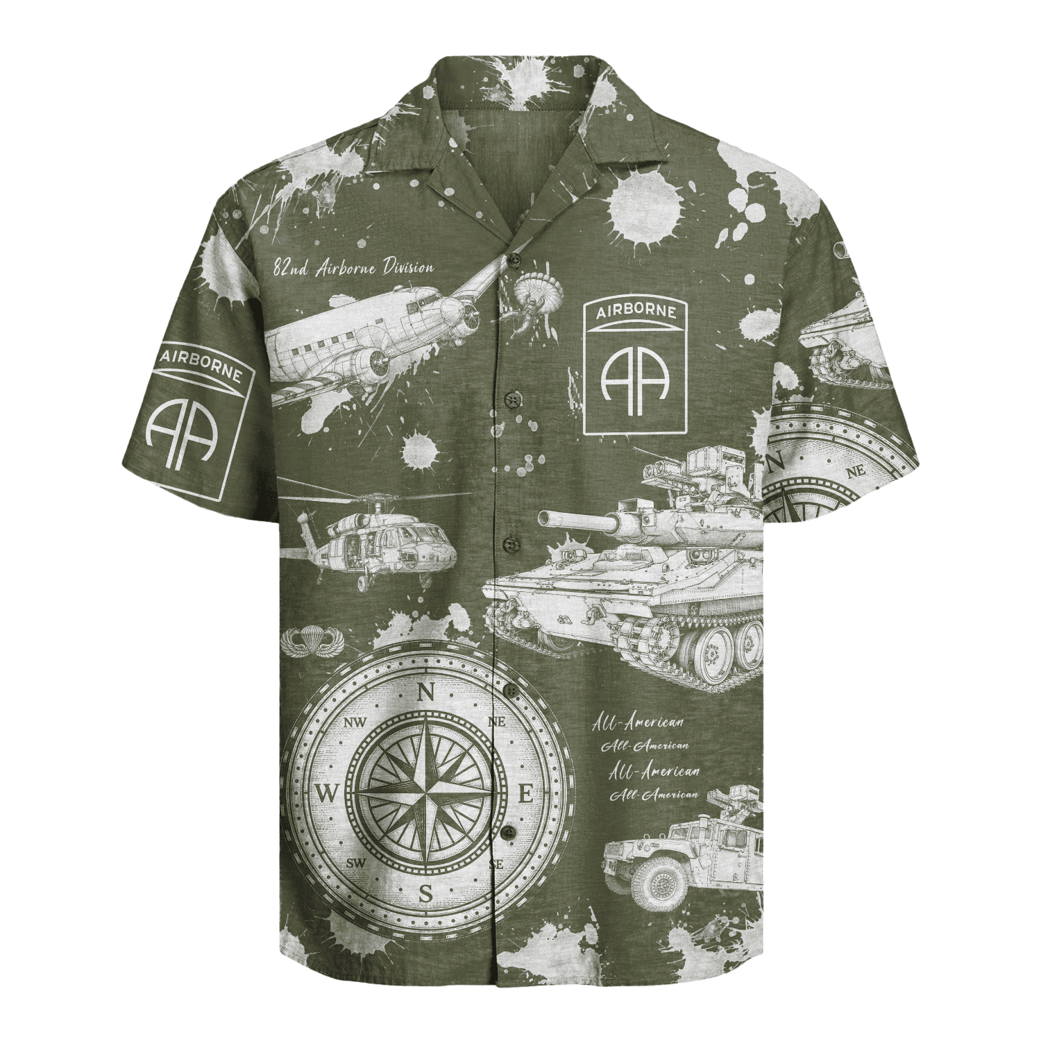 US Army - 82nd AirBorne Division Hawaiian Shirt