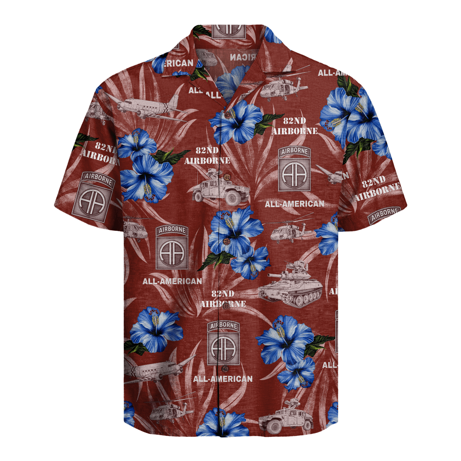 US Army - 82nd AirBorne Division Hawaiian Shirt