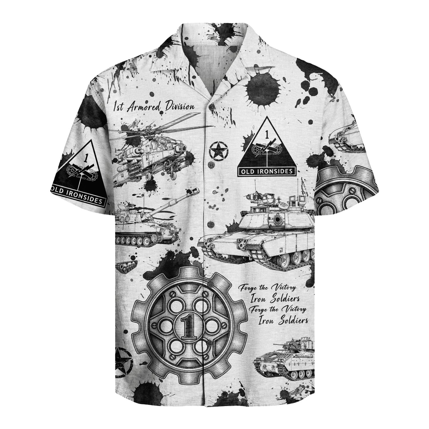 US Army - 1st Armored Division Hawaiian Shirt