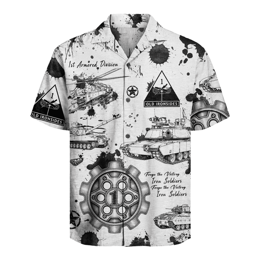 US Army - 1st Armored Division Hawaiian Shirt