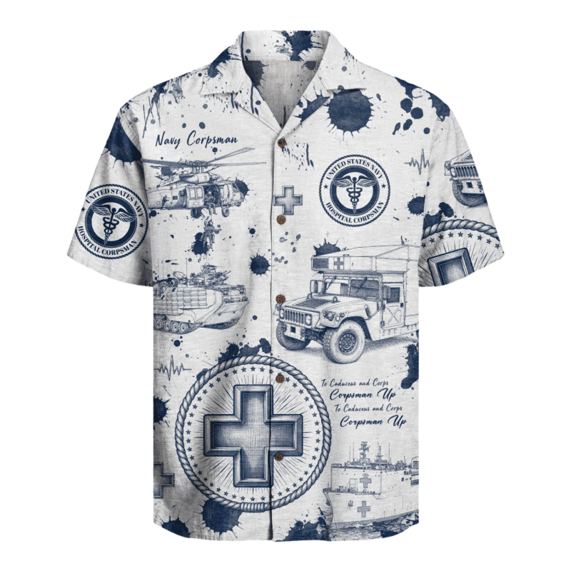 US Navy Corpsman Hawaiian Shirt