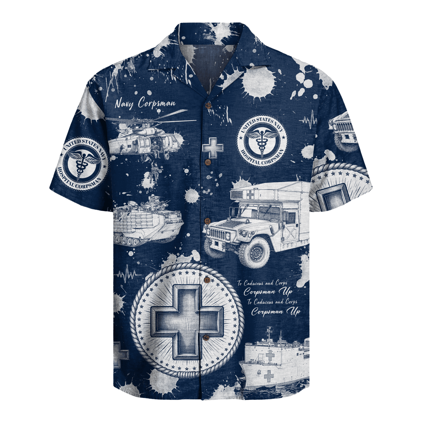 US Navy Corpsman Hawaiian Shirt