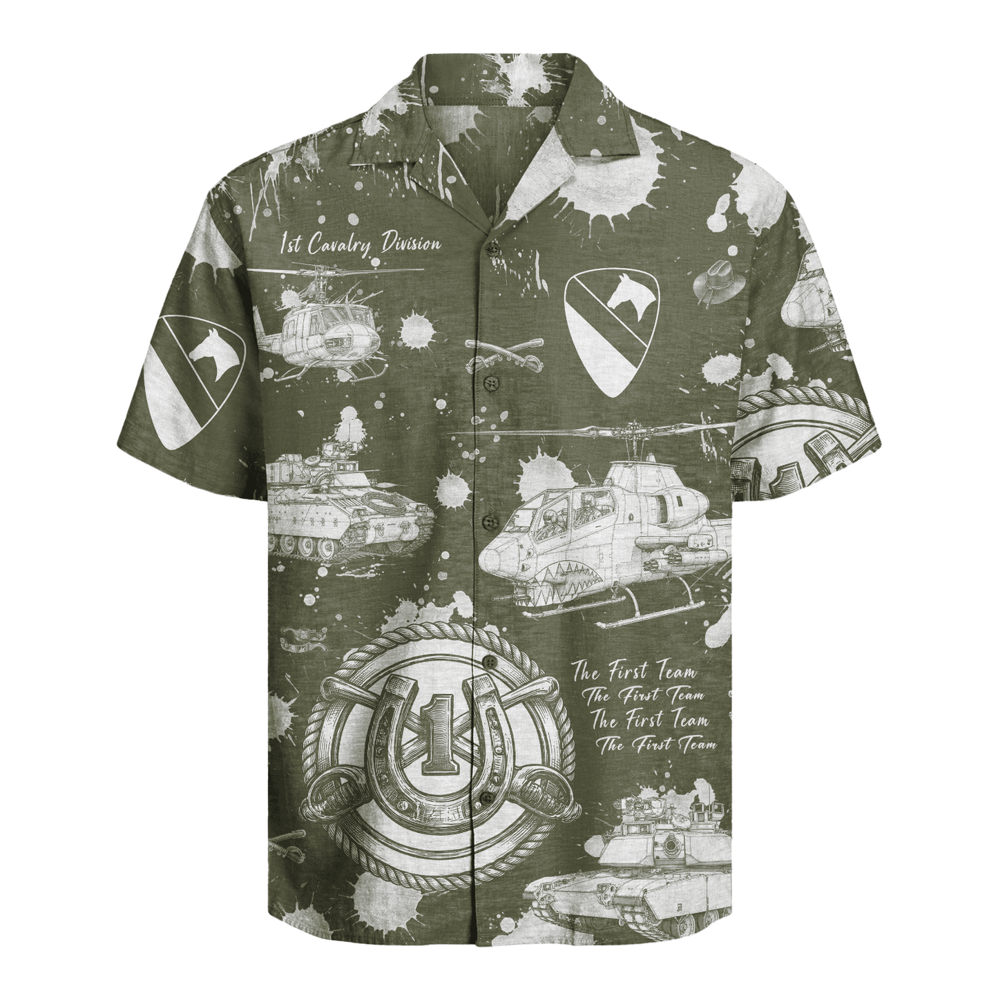 US Army 1st Cavalry Division Regiment Hawaiian Shirt