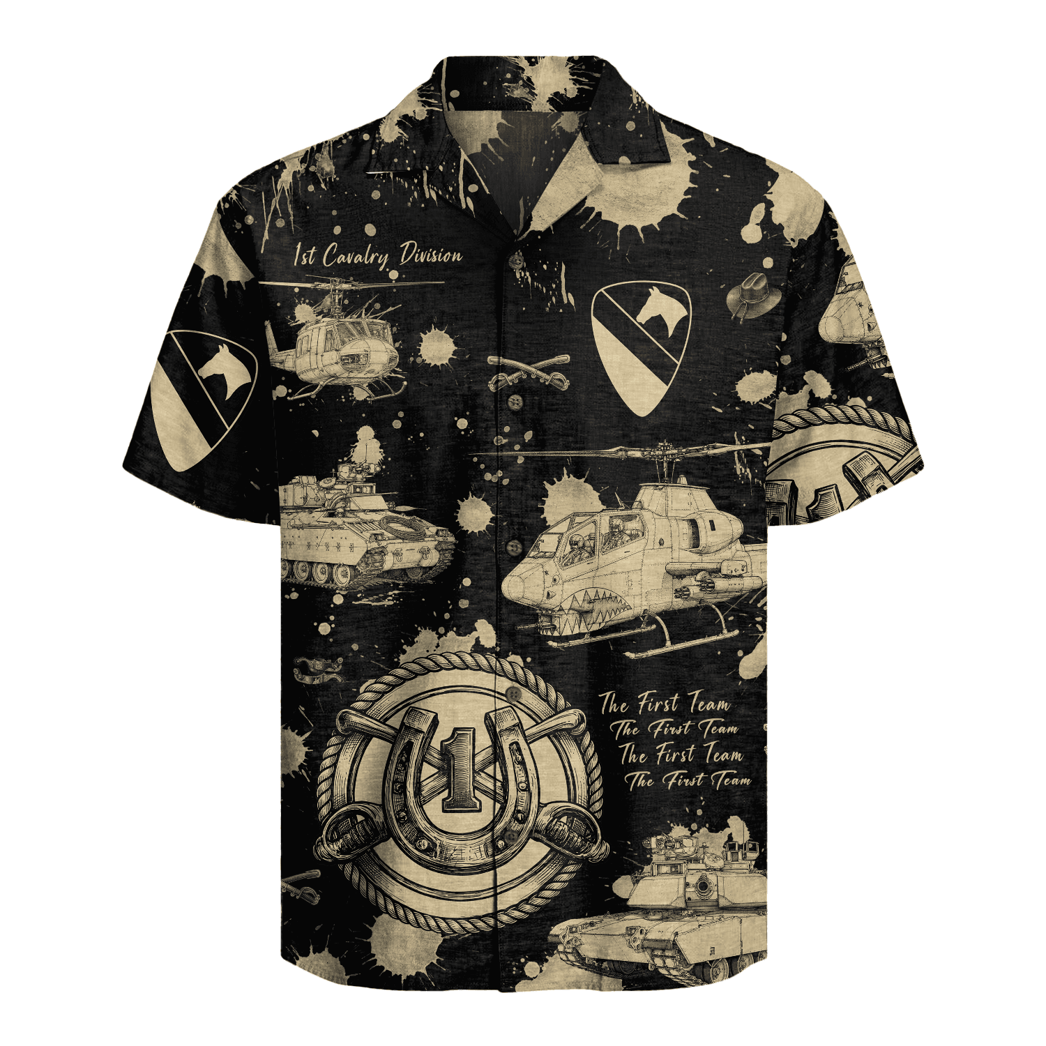 US Army 1st Cavalry Division Regiment Hawaiian Shirt