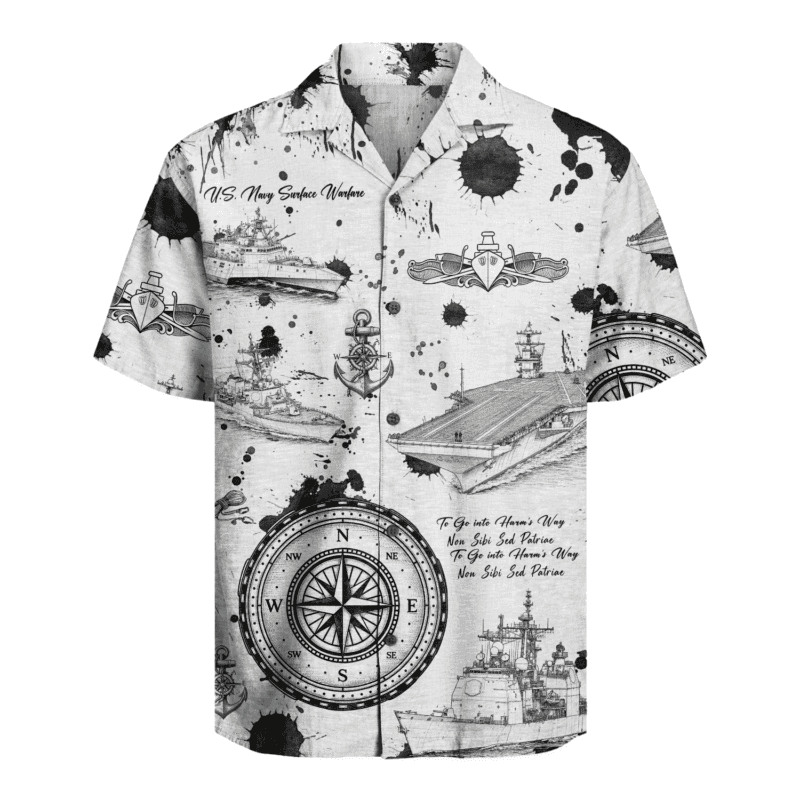 US Navy Surface Warfare Hawaiian Shirt