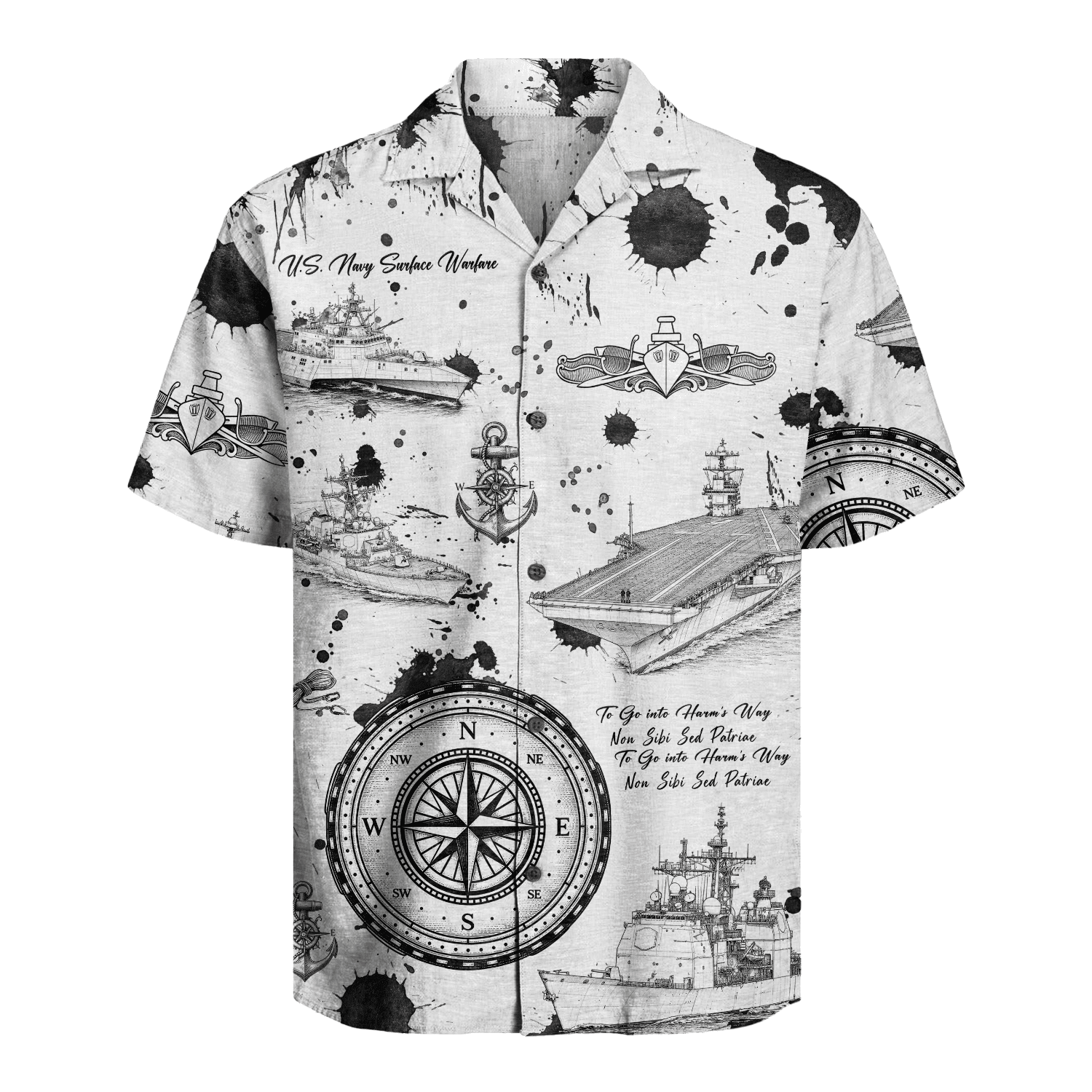 US Navy Surface Warfare Hawaiian Shirt