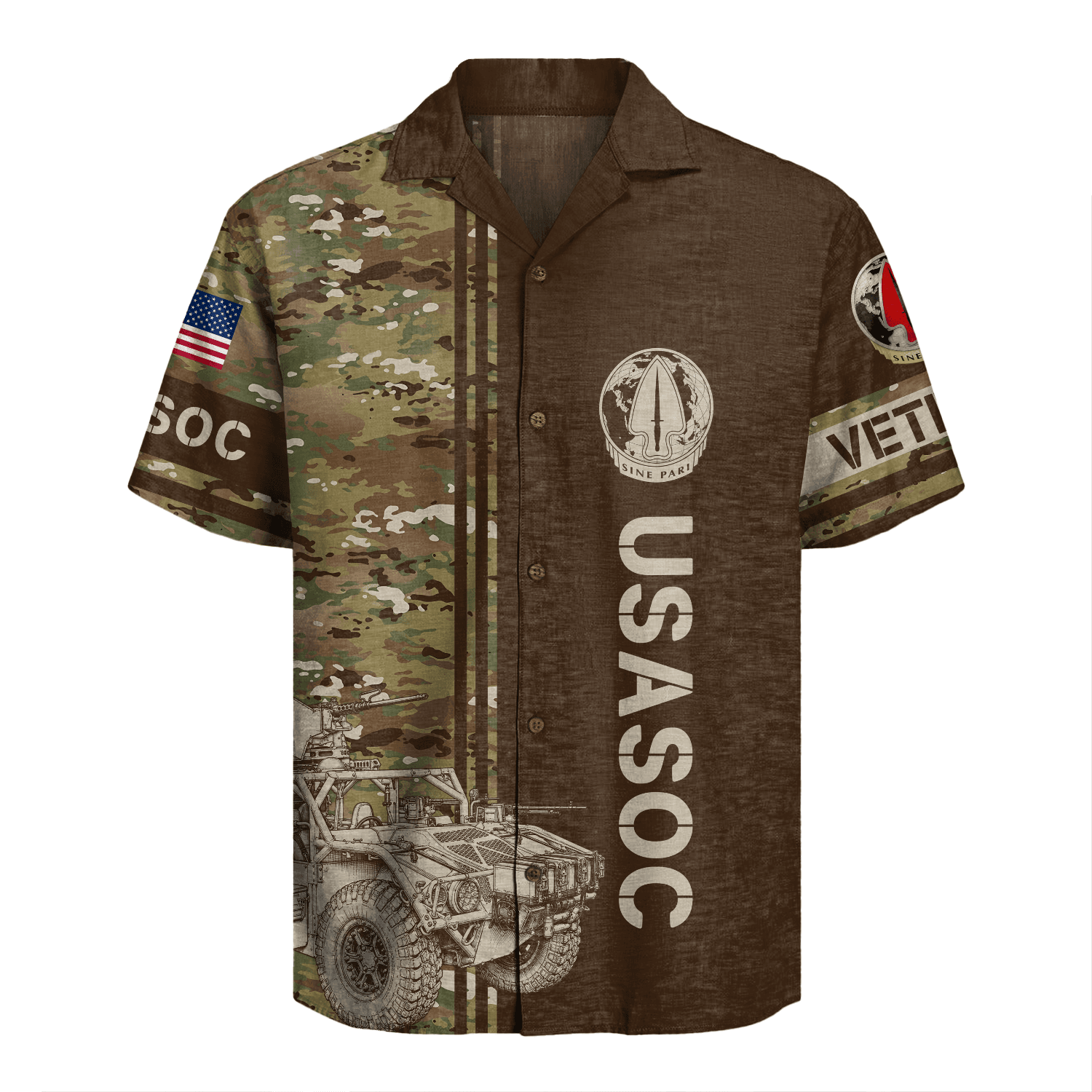 US Army USASOC Hawaiian Shirt