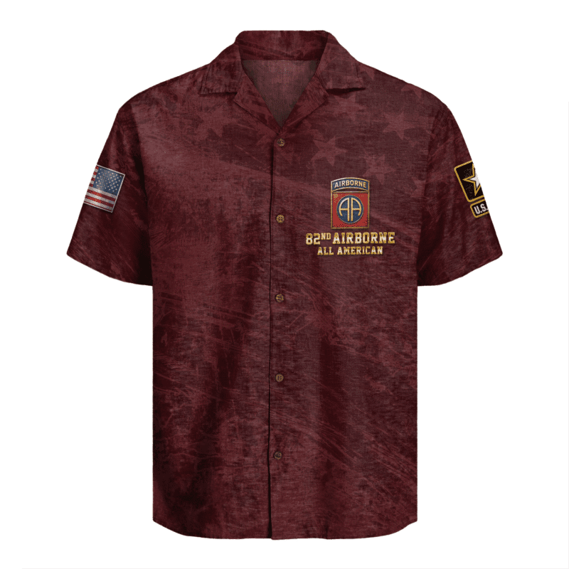 US Army - 82nd AirBorne Division Hawaiian Shirt