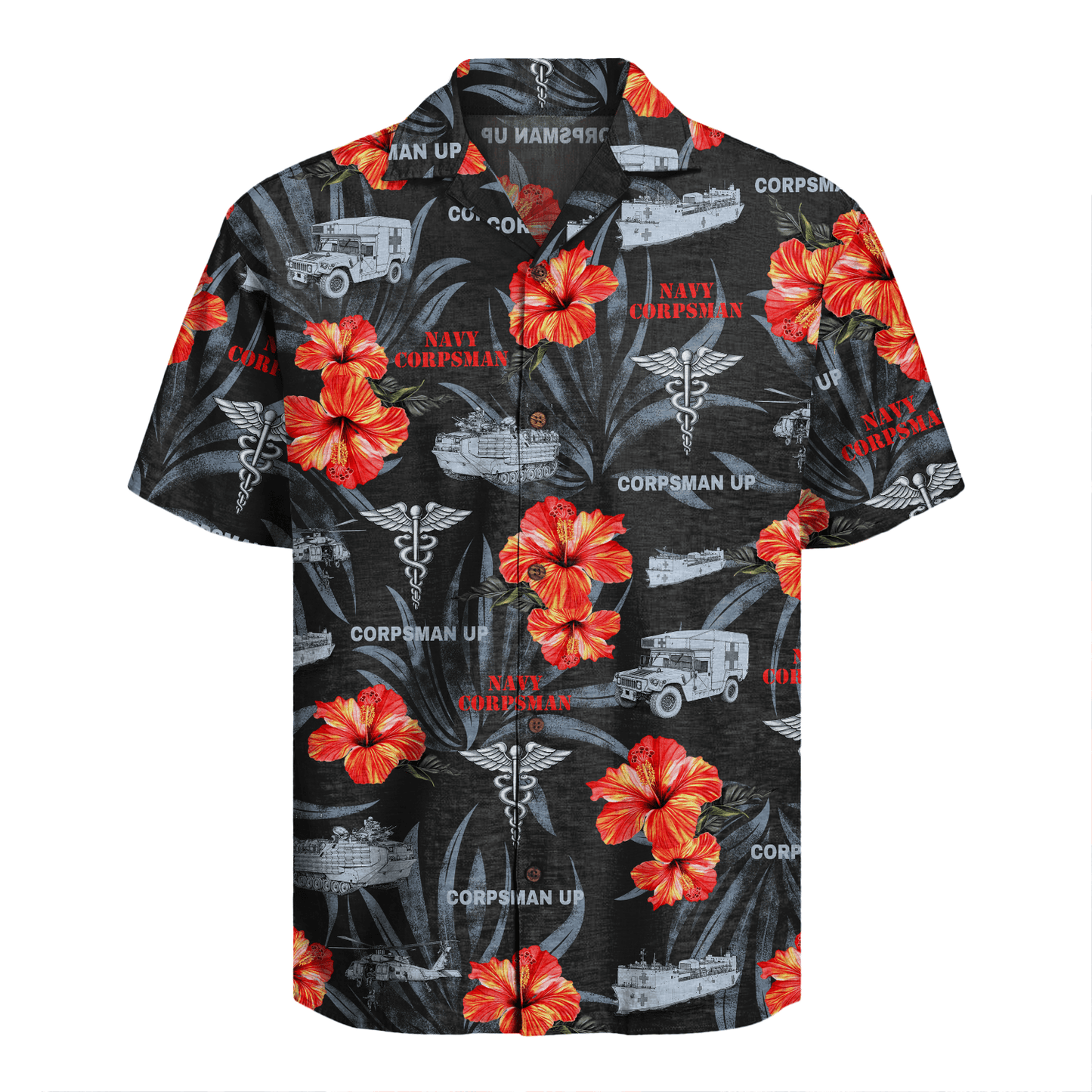 US Navy Corpsman Hawaiian Shirt