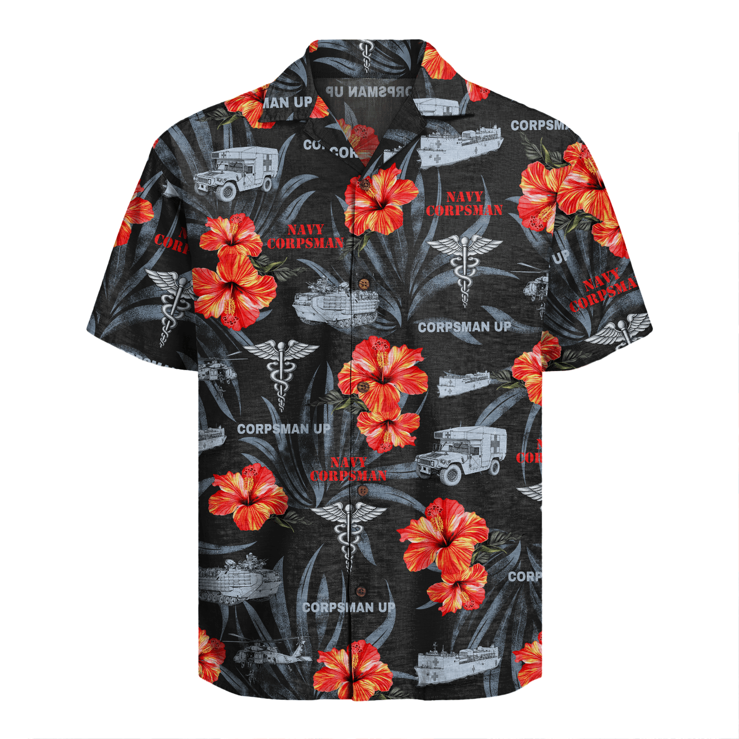 US Navy Corpsman Hawaiian Shirt