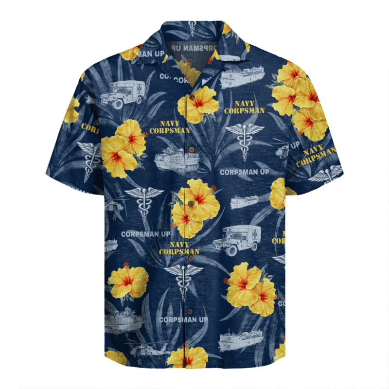 US Navy Corpsman Hawaiian Shirt