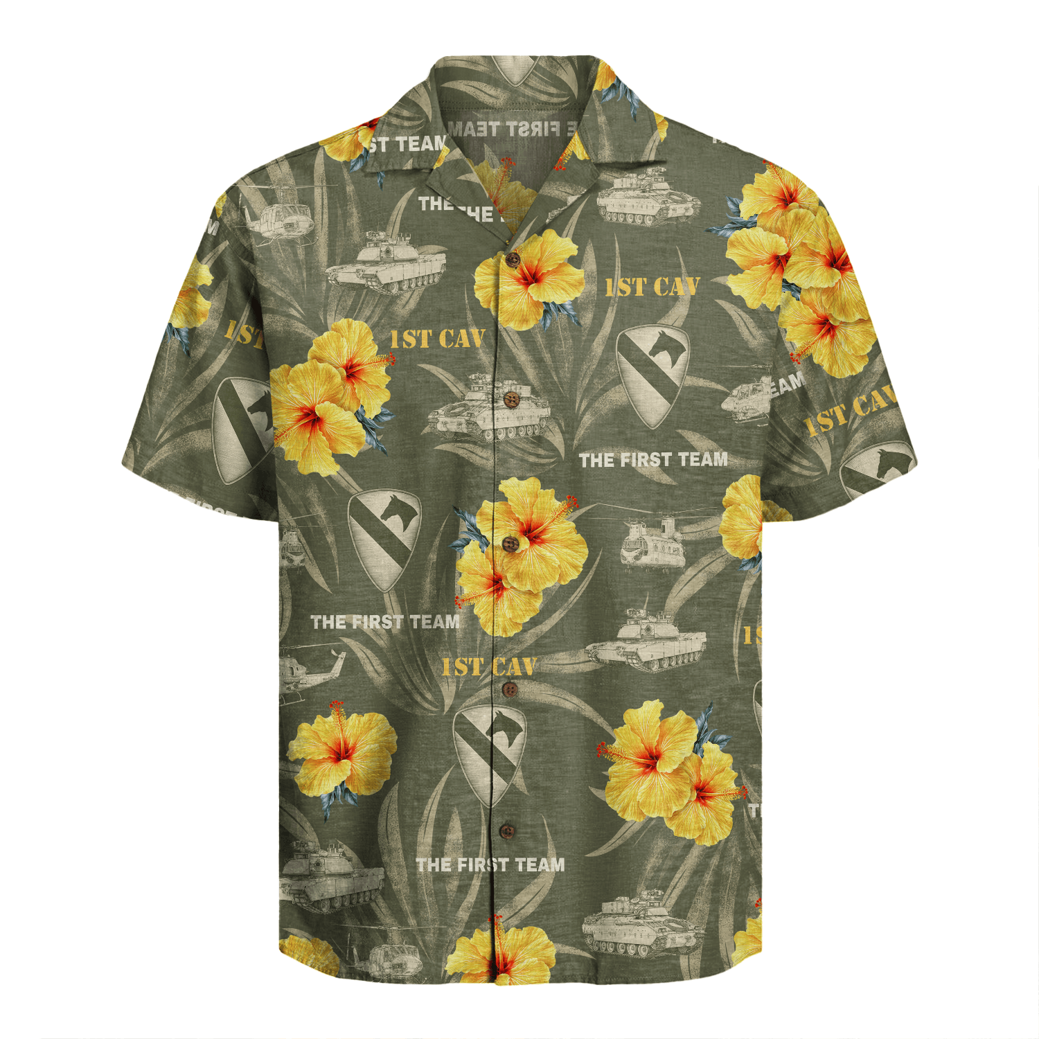 US Army 1st Cavalry Division Regiment Hawaiian Shirt
