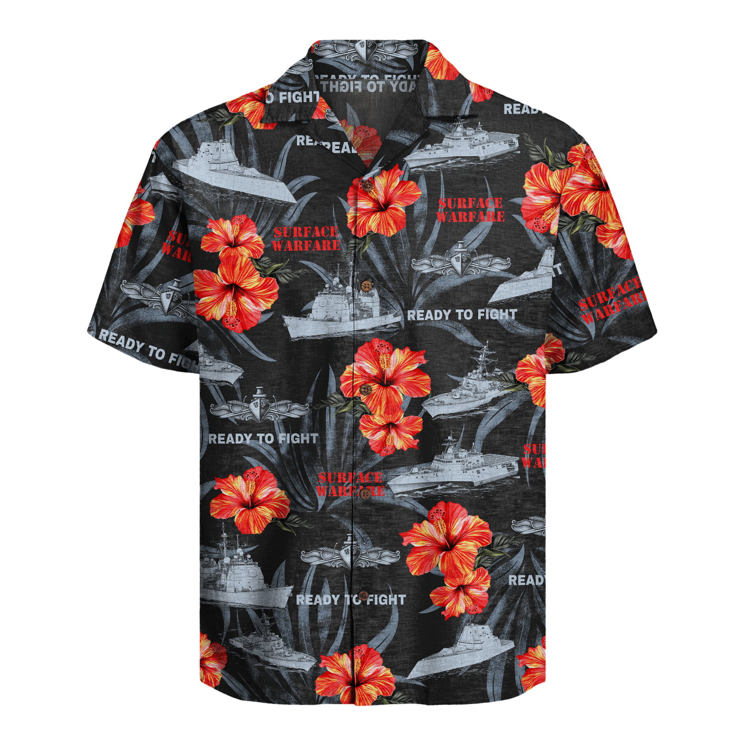 US Navy Surface Warfare Hawaiian Shirt
