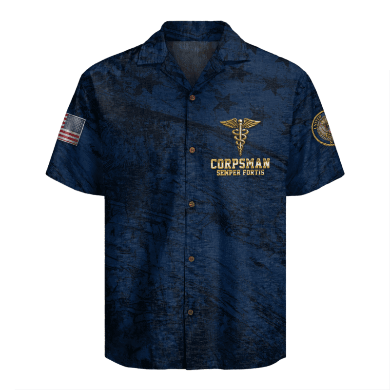 US Navy Corpsman Hawaiian Shirt