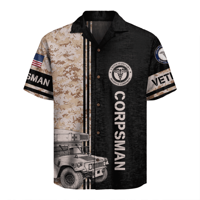 US Navy Corpsman Hawaiian Shirt