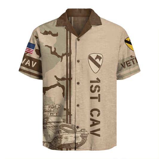 US Army 1st Cavalry Division Regiment Hawaiian Shirt