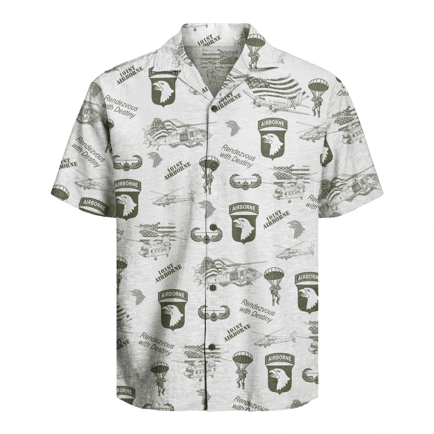 US Army - 101st AirBorne Division Hawaiian Shirt
