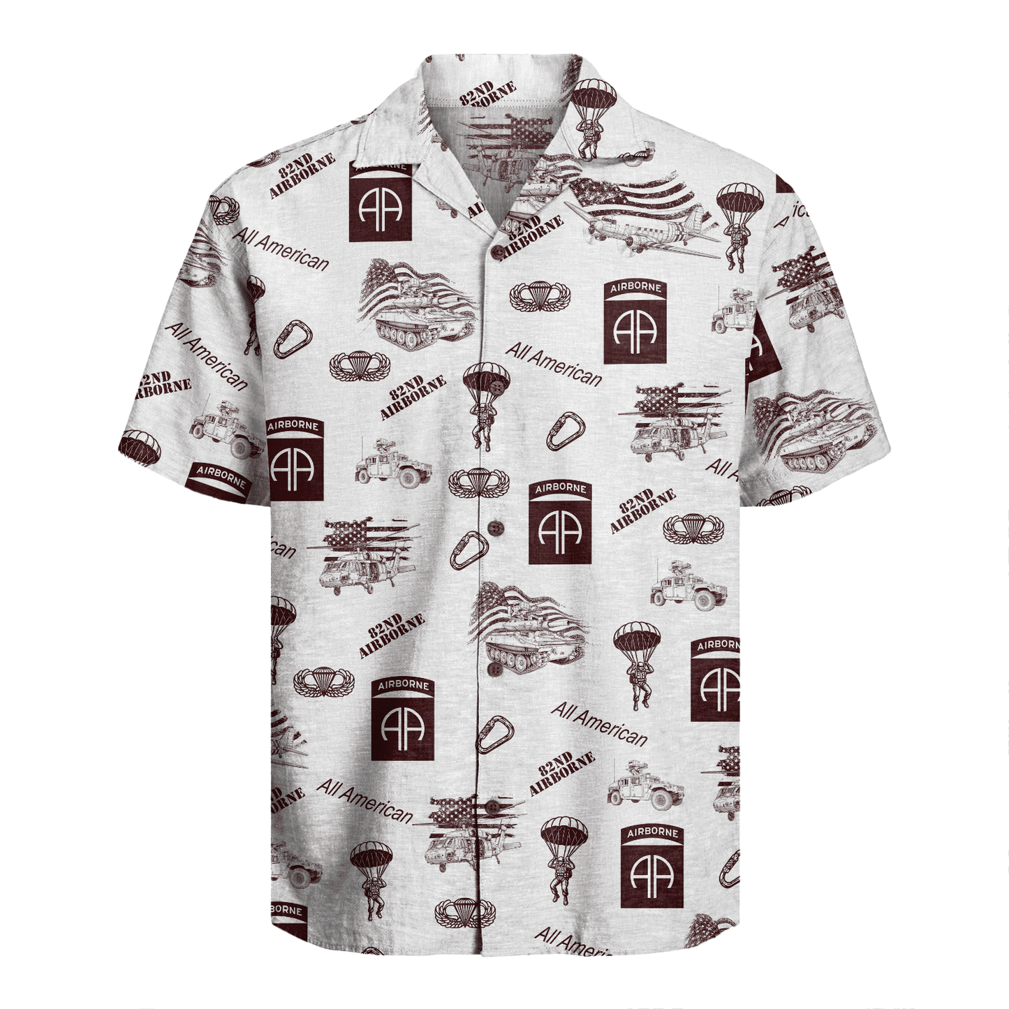 US Army - 82nd AirBorne Division Hawaiian Shirt
