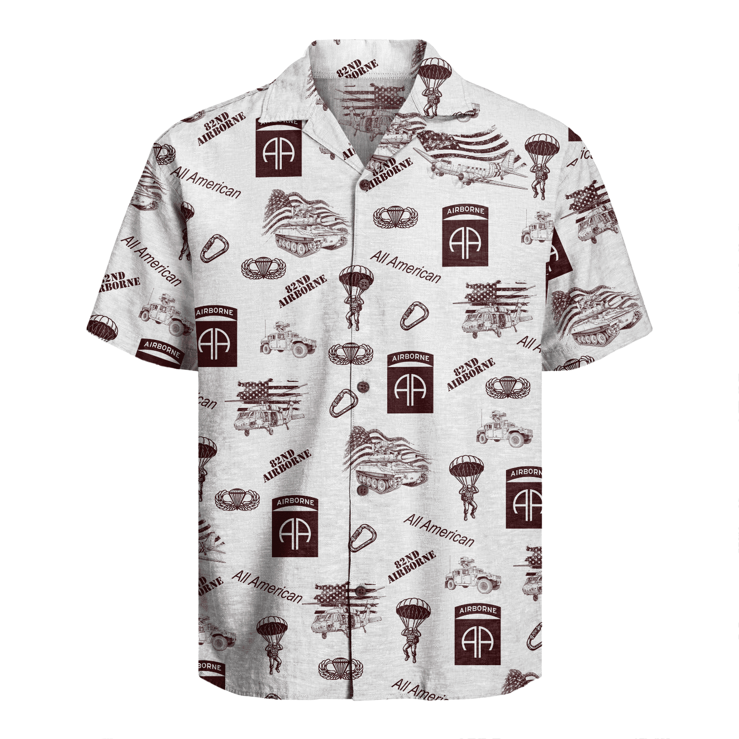 US Army - 82nd AirBorne Division Hawaiian Shirt