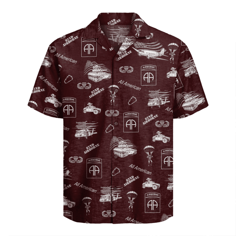 US Army - 82nd AirBorne Division Hawaiian Shirt