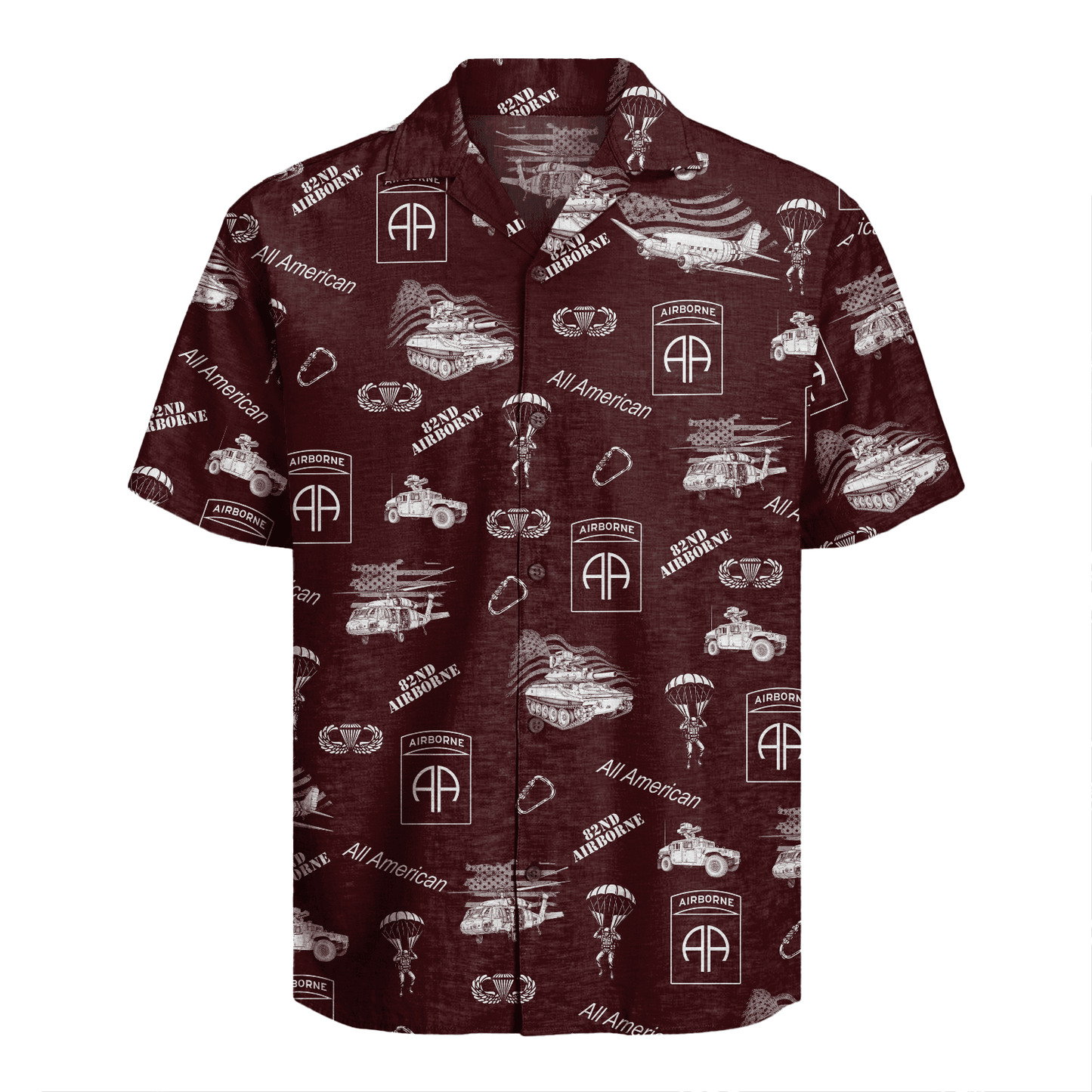 US Army - 82nd AirBorne Division Hawaiian Shirt