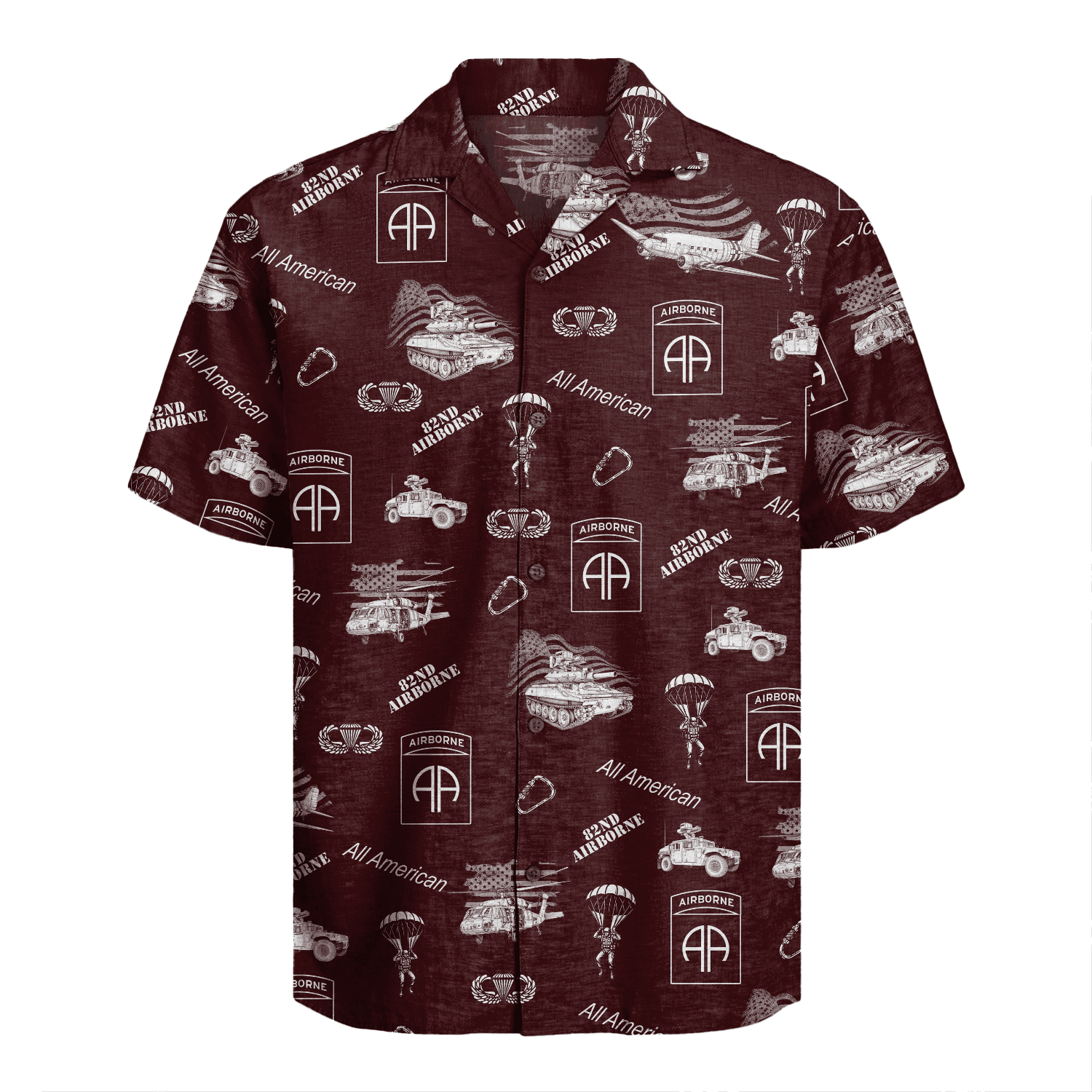 US Army - 82nd AirBorne Division Hawaiian Shirt