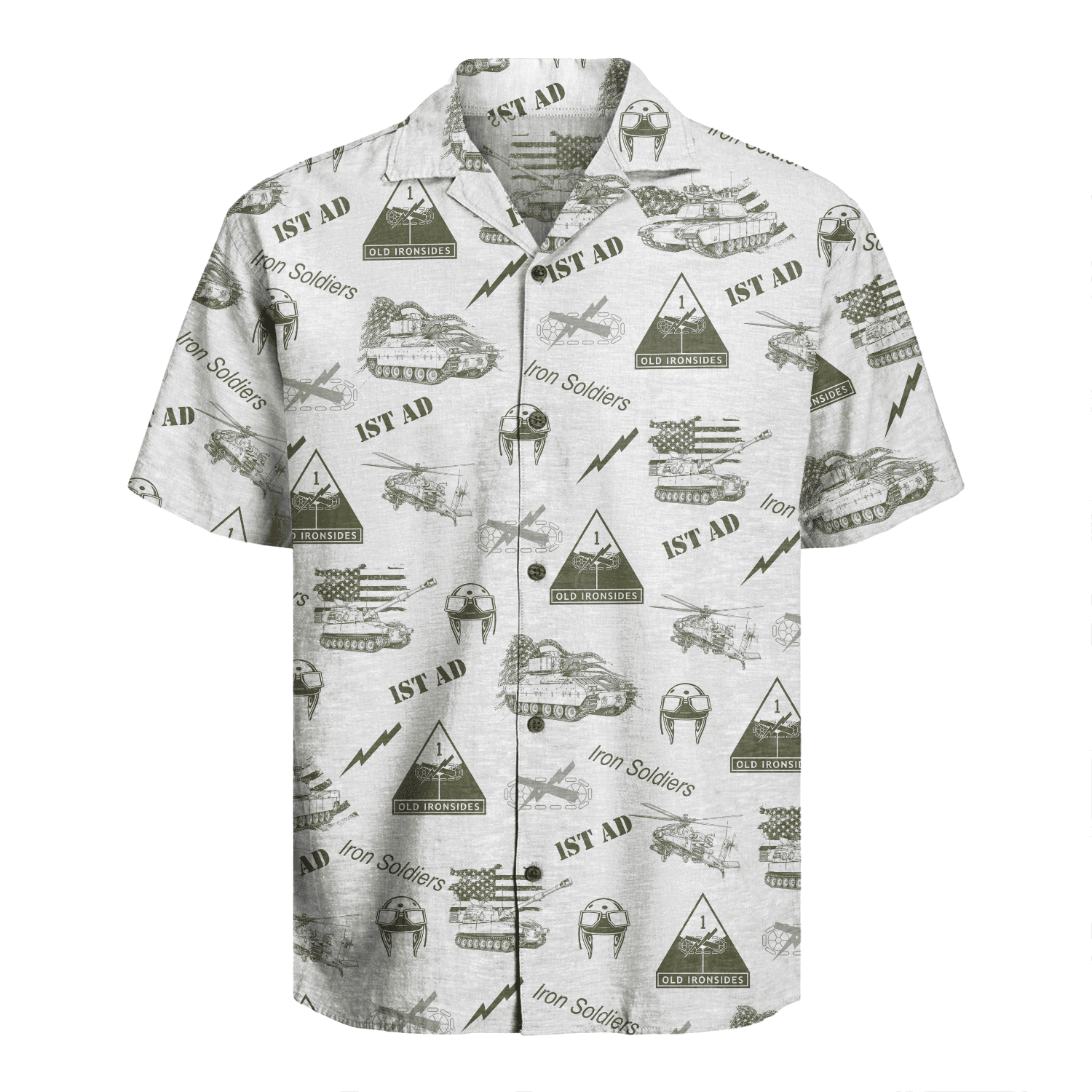 US Army - 1st Armored Division Hawaiian Shirt