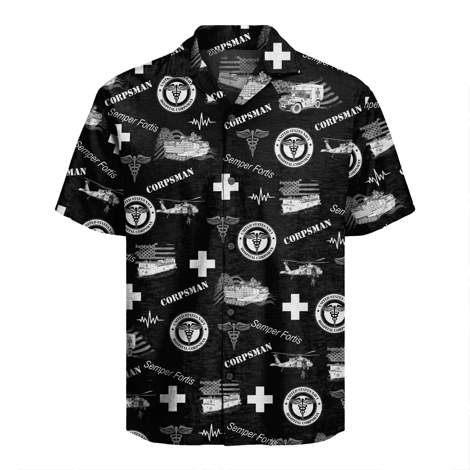 US Navy Corpsman Hawaiian Shirt