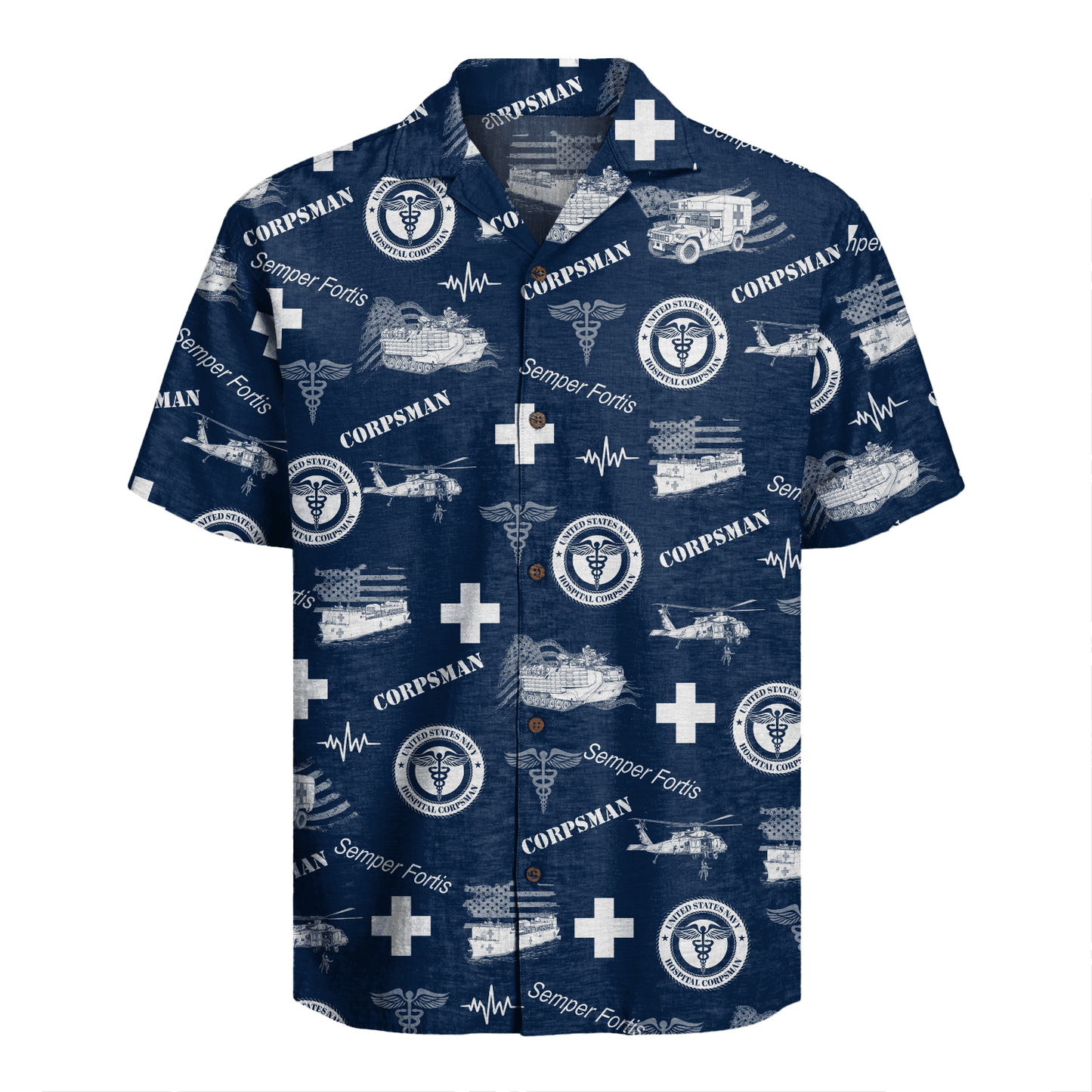 US Navy Corpsman Hawaiian Shirt