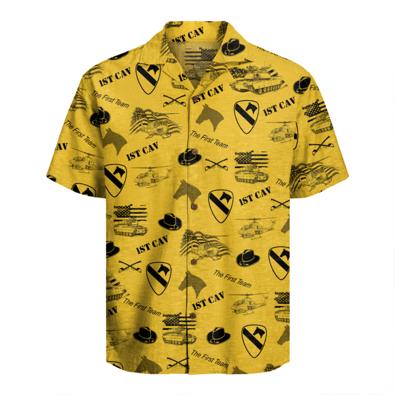 US Army 1st Cavalry Division Regiment Hawaiian Shirt