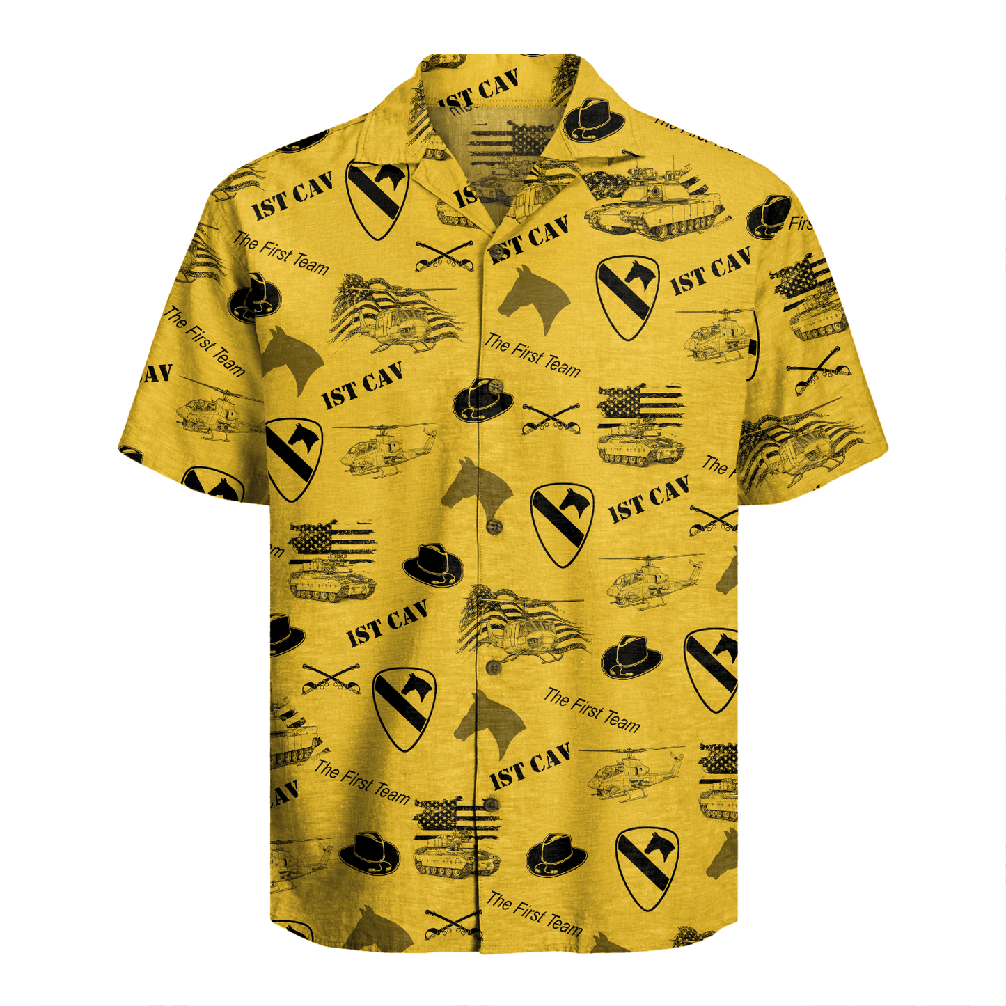 US Army 1st Cavalry Division Regiment Hawaiian Shirt