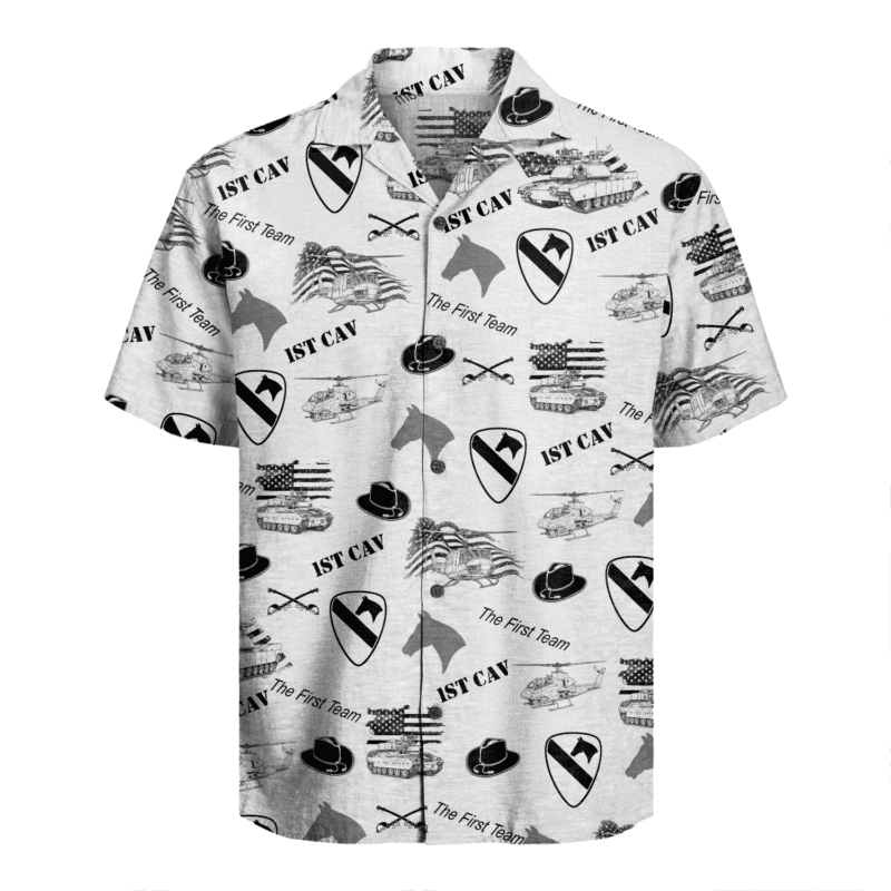 US Army 1st Cavalry Division Regiment Hawaiian Shirt