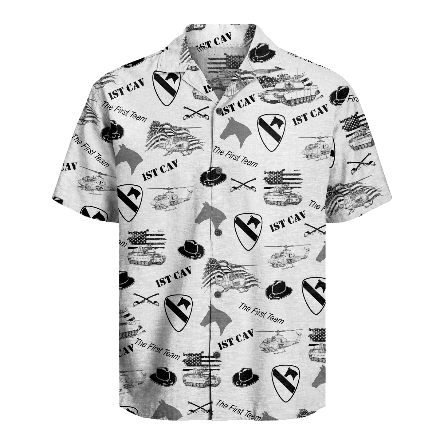 US Army 1st Cavalry Division Regiment Hawaiian Shirt