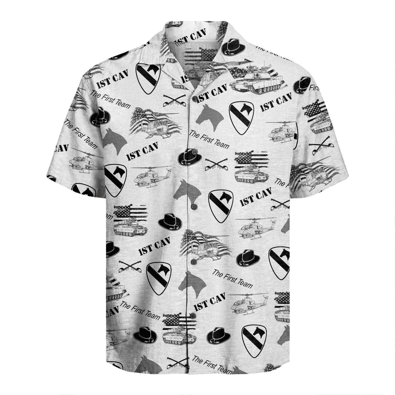 US Army 1st Cavalry Division Regiment Hawaiian Shirt