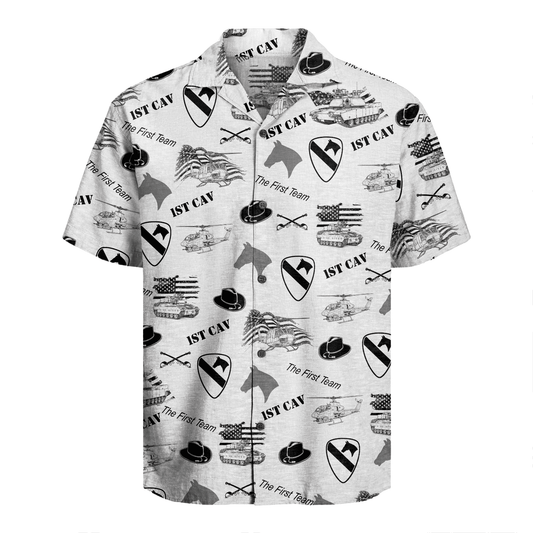 US Army 1st Cavalry Division Regiment Hawaiian Shirt