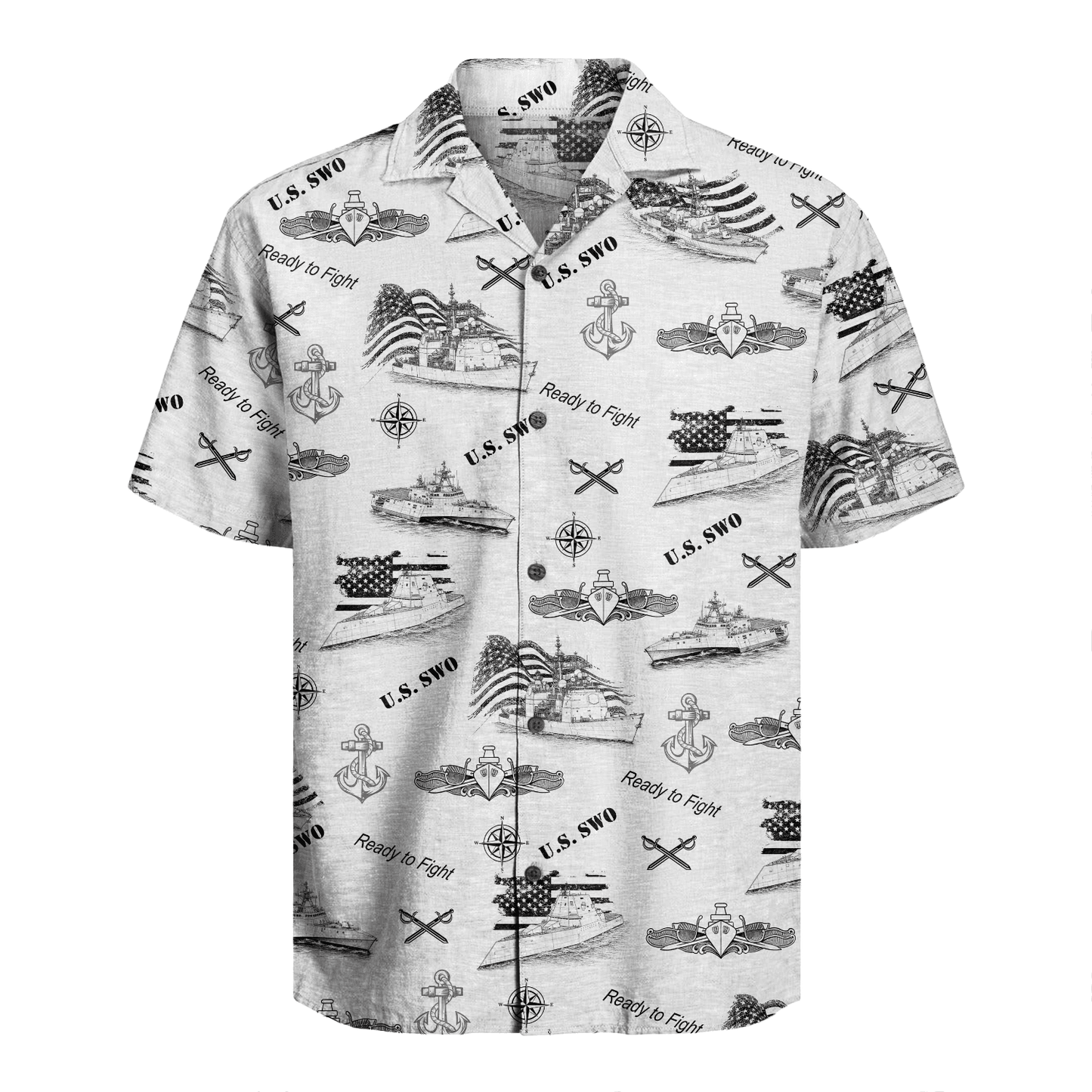 US Navy Surface Warfare Hawaiian Shirt