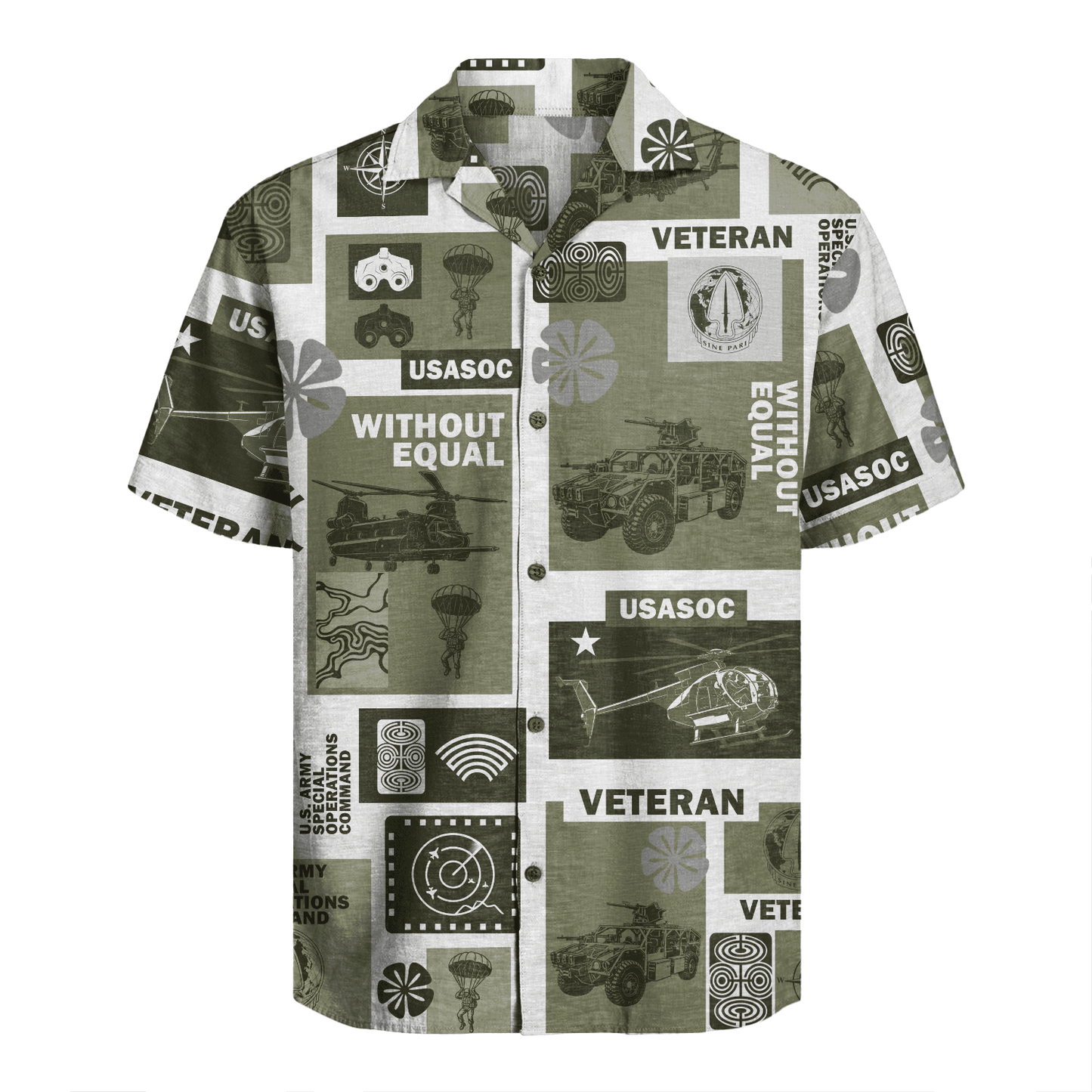 US Army USASOC Hawaiian Shirt