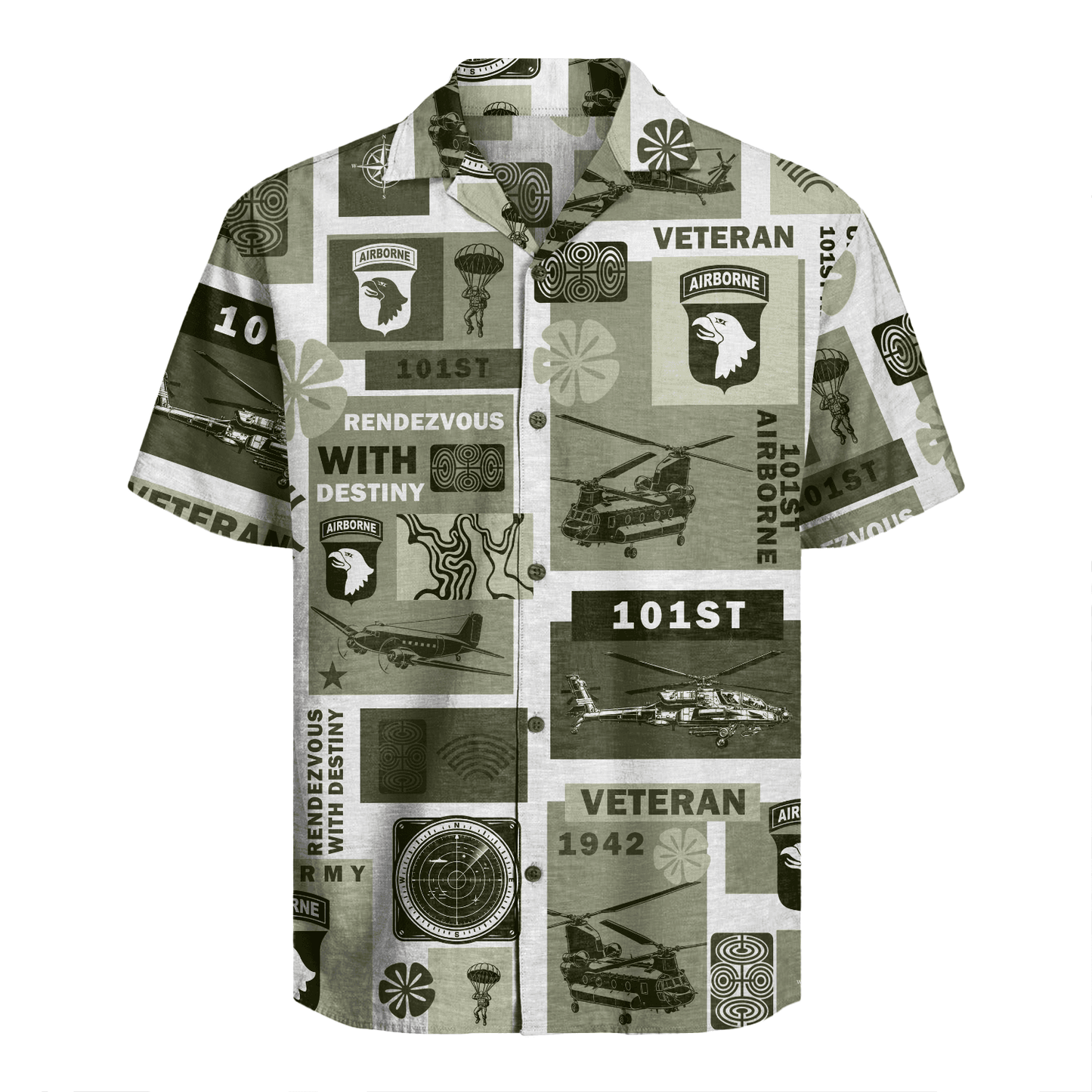 US Army - 101st AirBorne Division Hawaiian Shirt