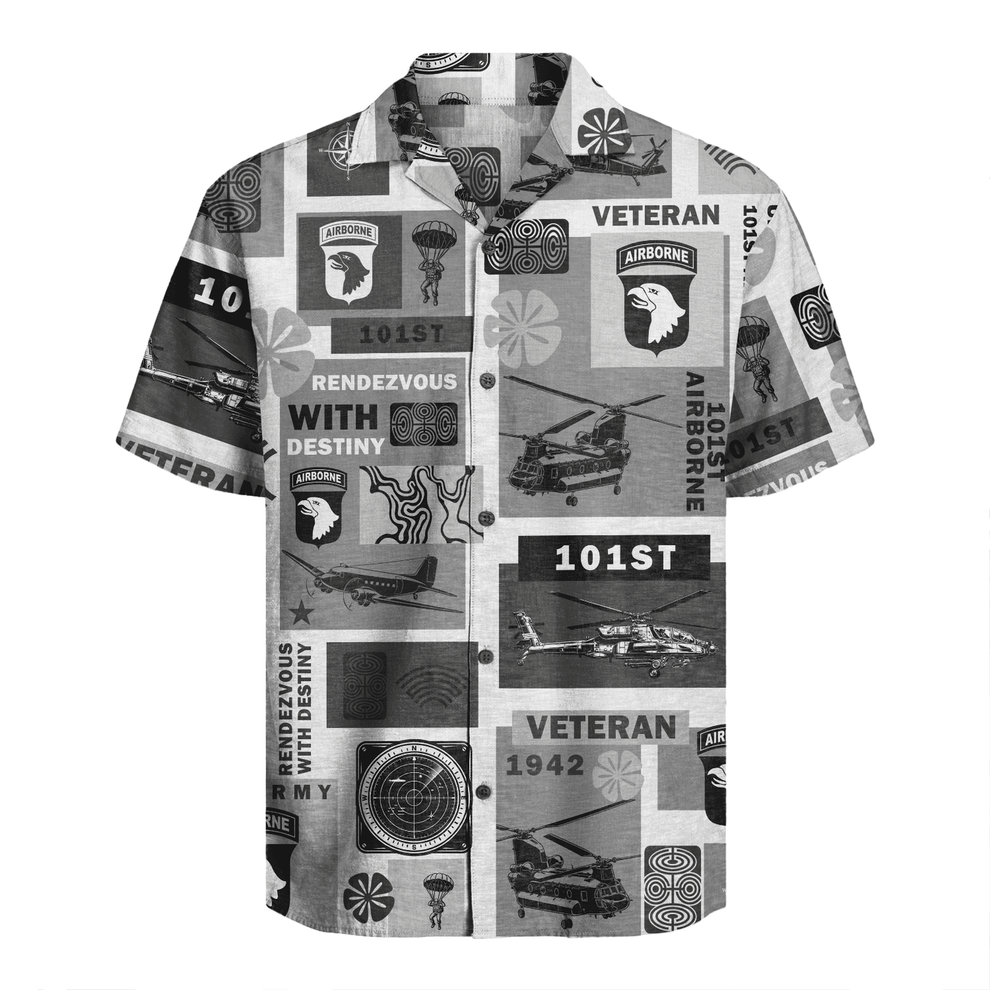 US Army - 101st AirBorne Division Hawaiian Shirt