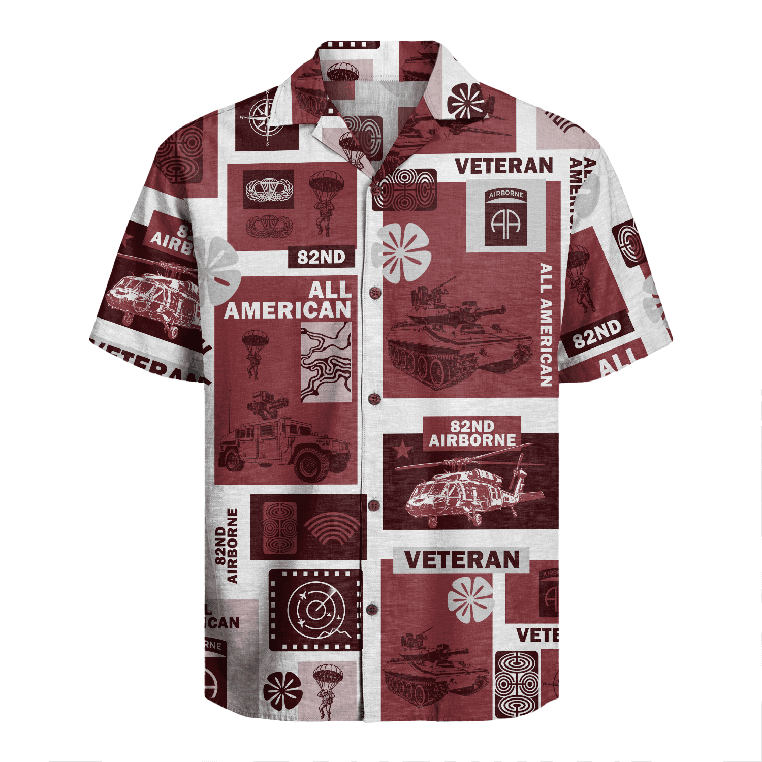 US Army - 82nd AirBorne Division Hawaiian Shirt