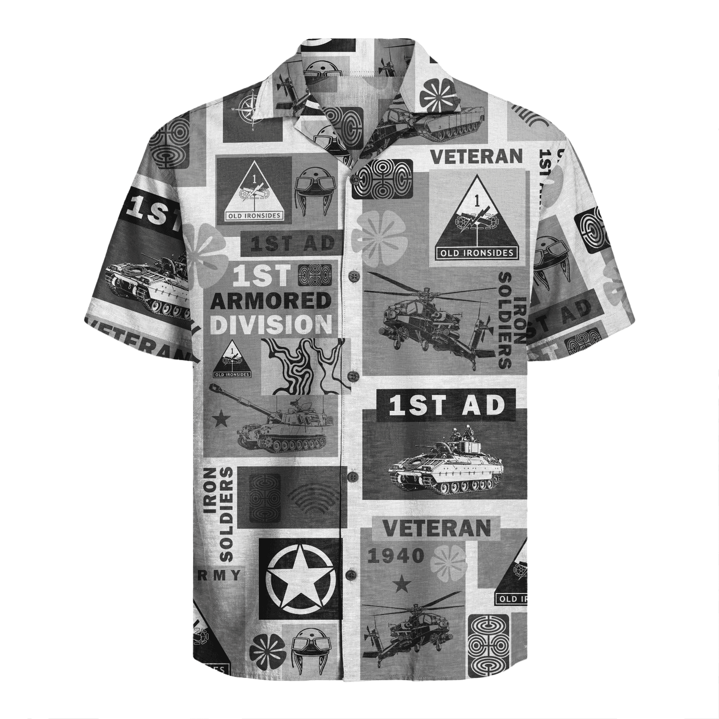 US Army - 1st Armored Division Hawaiian Shirt