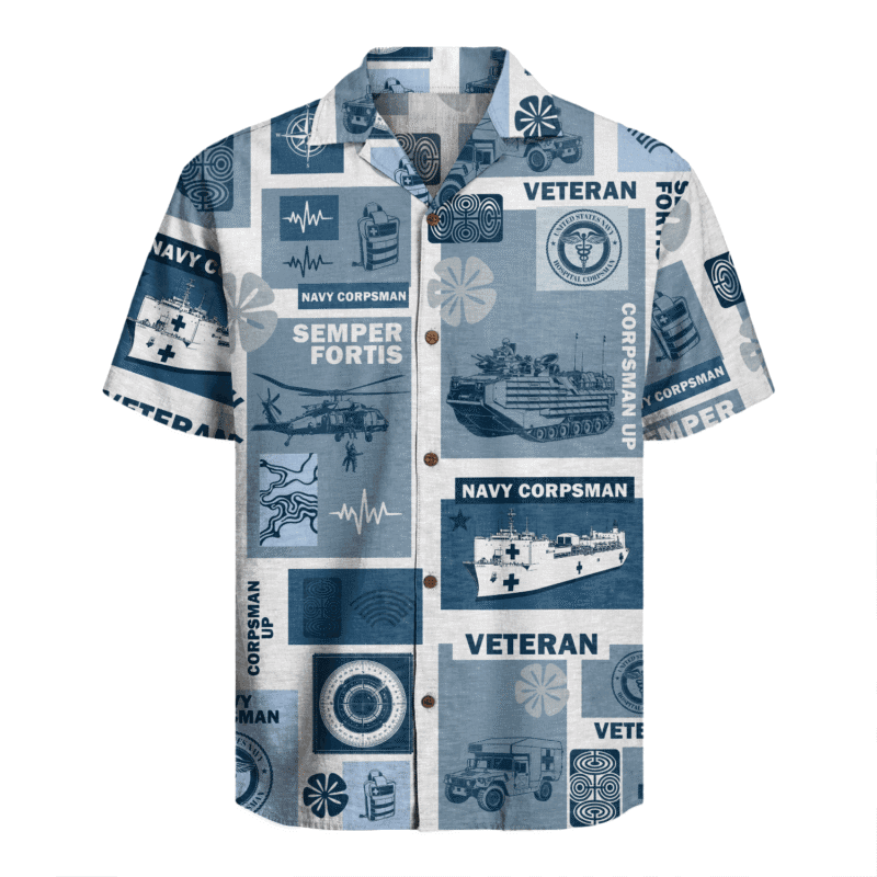US Navy Corpsman Hawaiian Shirt