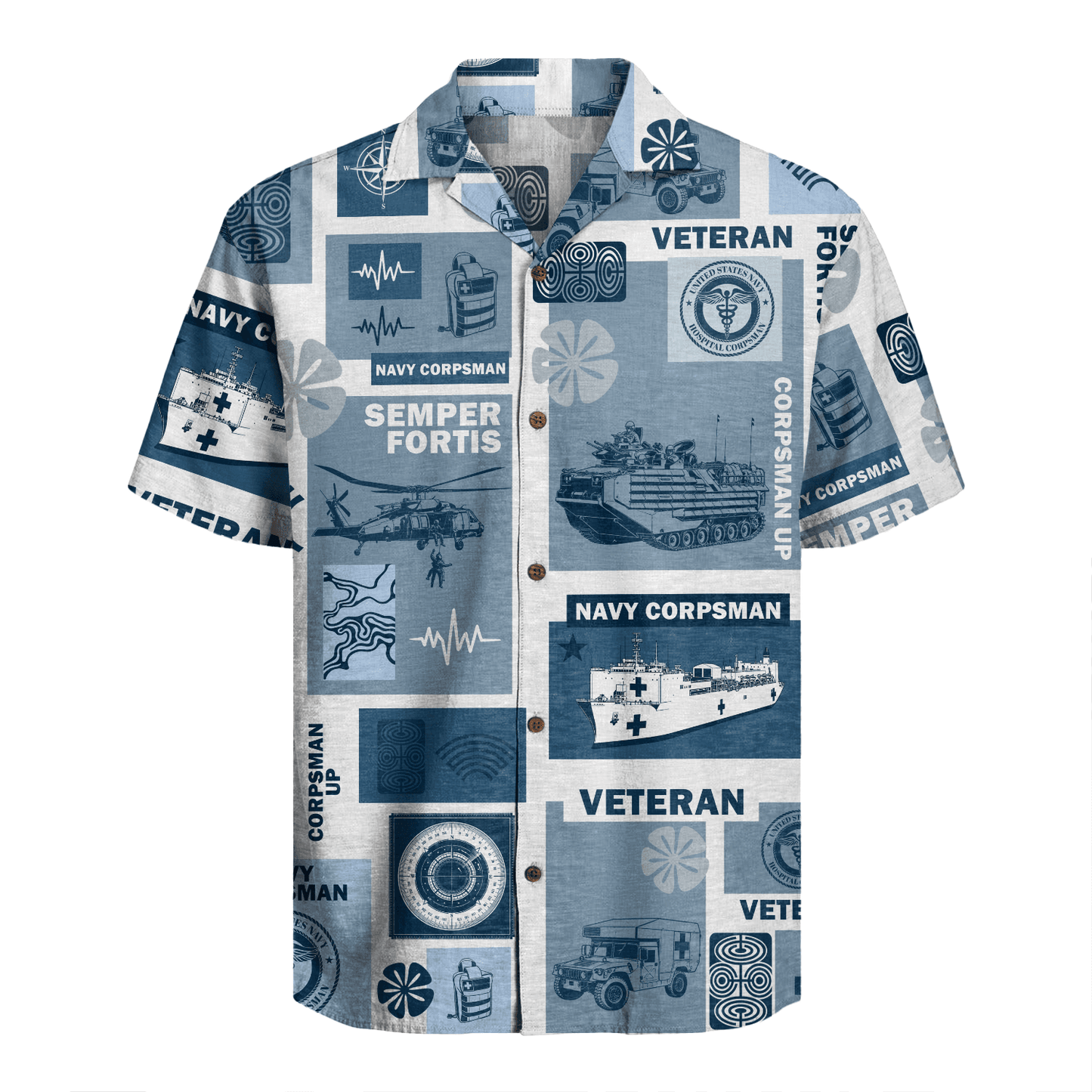 US Navy Corpsman Hawaiian Shirt